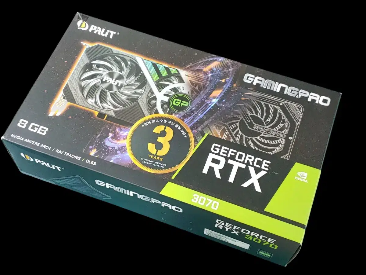 PALIT RTX3070 OC D6 8GB 3팬 그래픽카드 A급