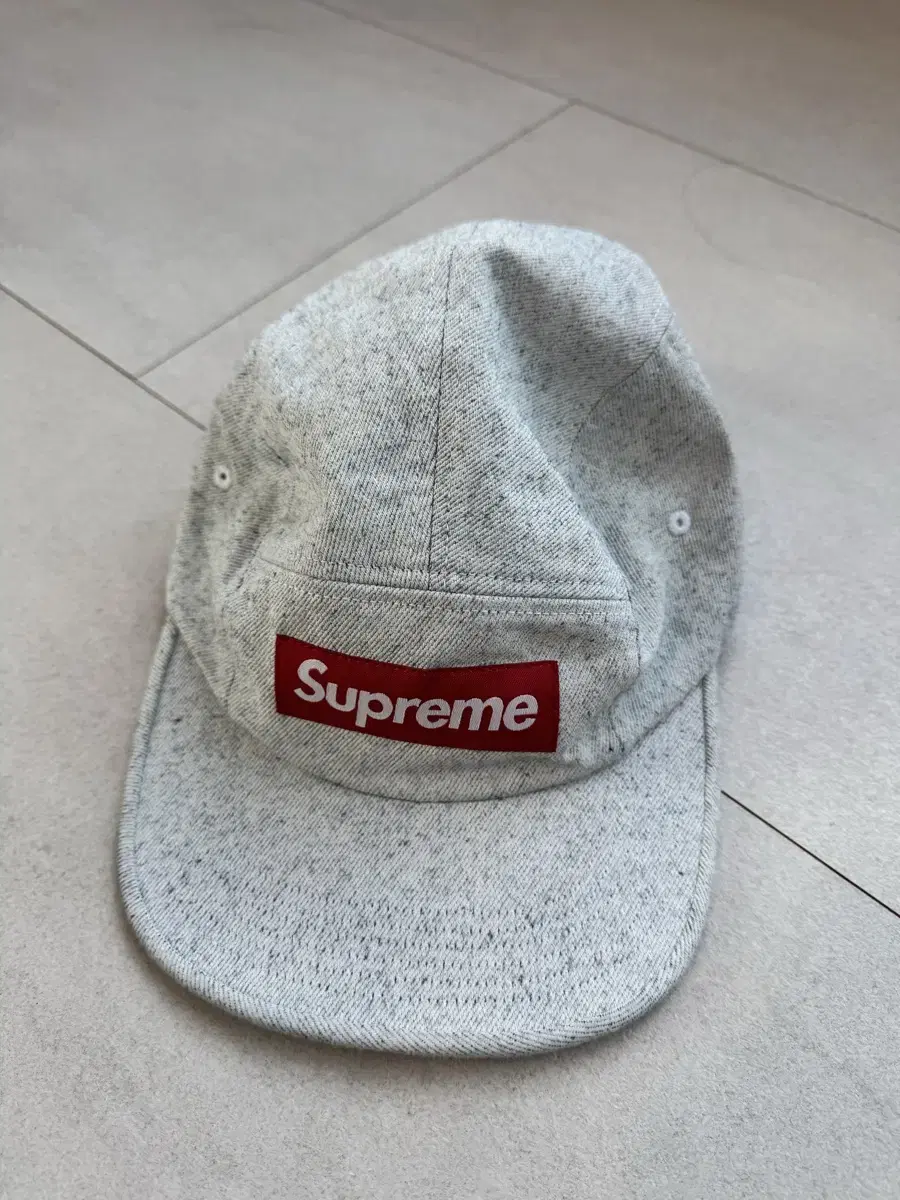 Supreme Coated Denim Camp Cap White - 24