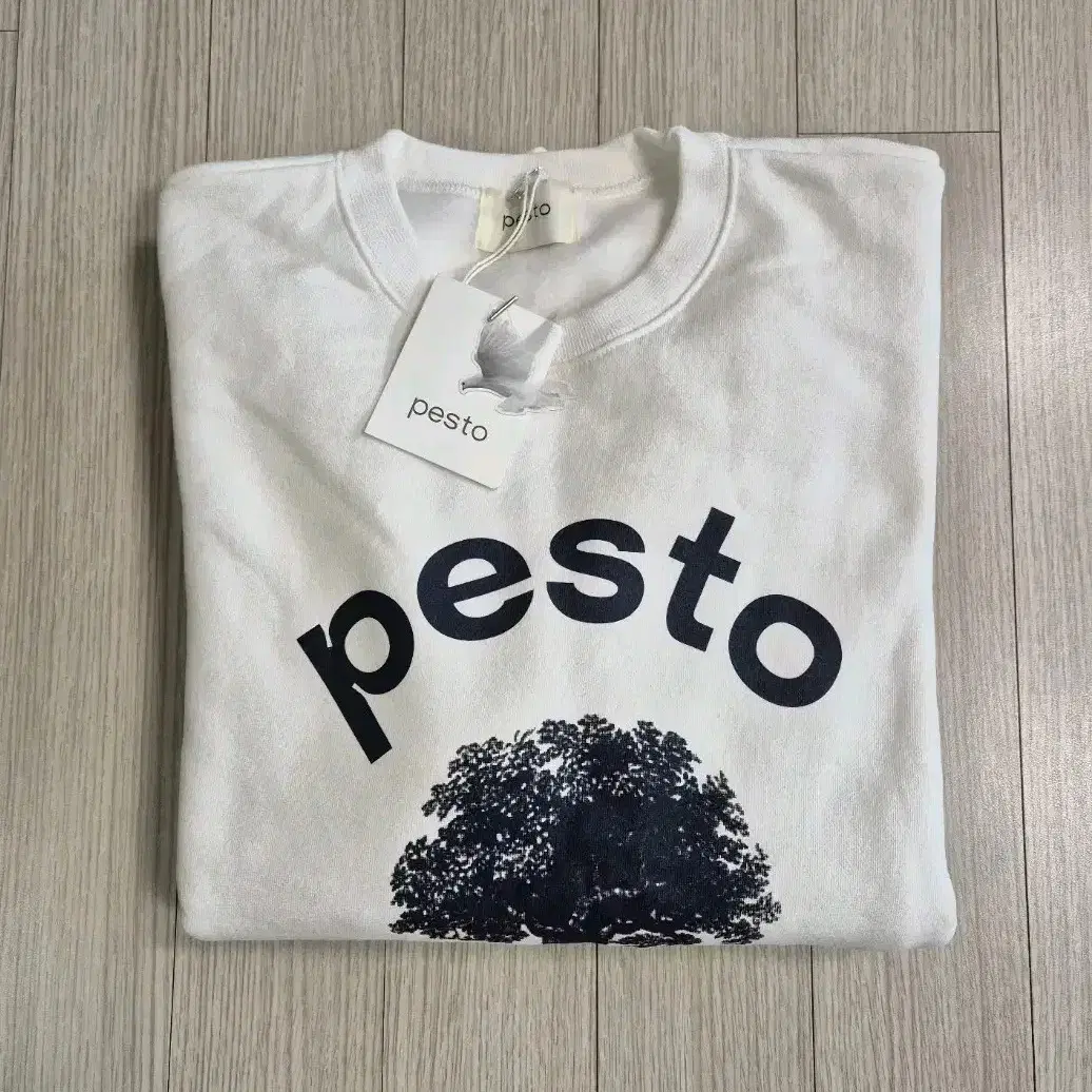 페스토 Pesto 트리 기모 스웻셔츠 도브