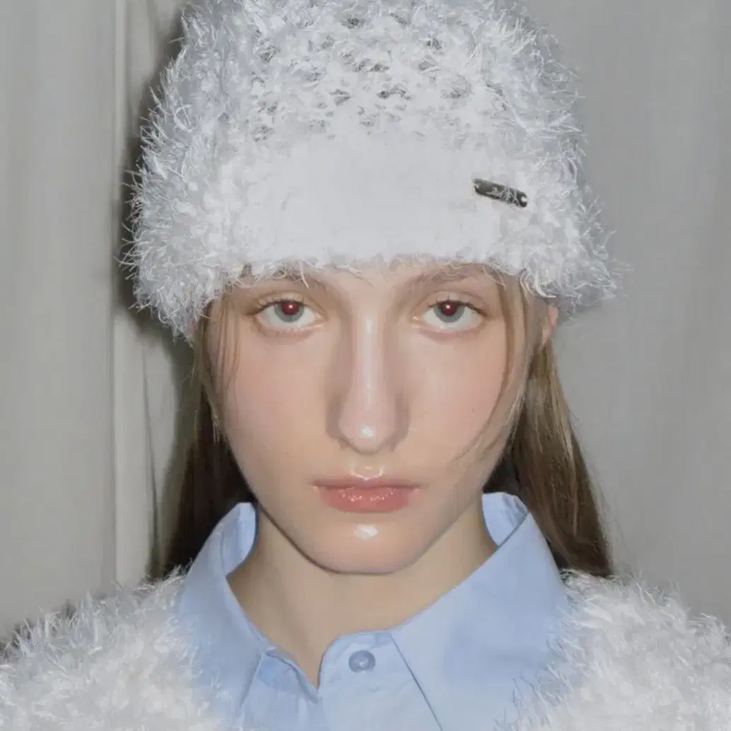 시눈 비니 HAIRY NET BEANIE (WHITE