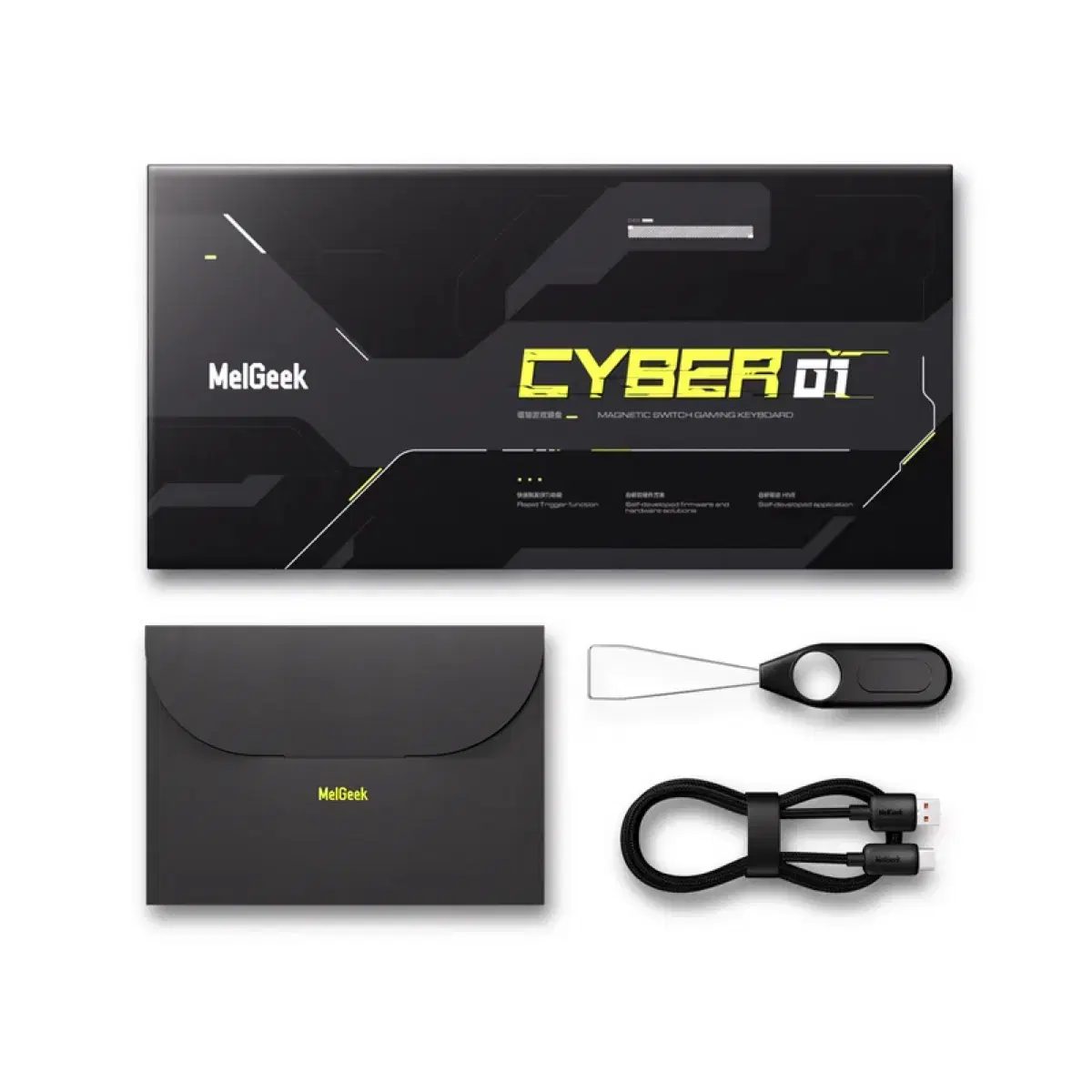 멜긱 cyber01 마그네틱 게이밍 키보드 (밀봉)