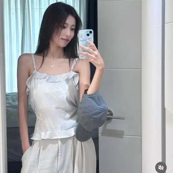 로우클래식 chiffon ruffle sleeveles S사이즈