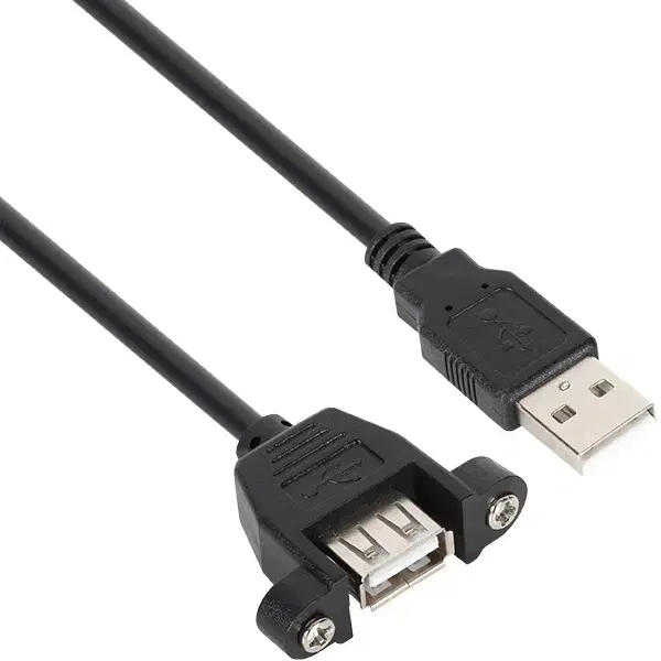 USB-A 2.0 to USB-A 2.0 M/F 블랙 케이블 0.5m