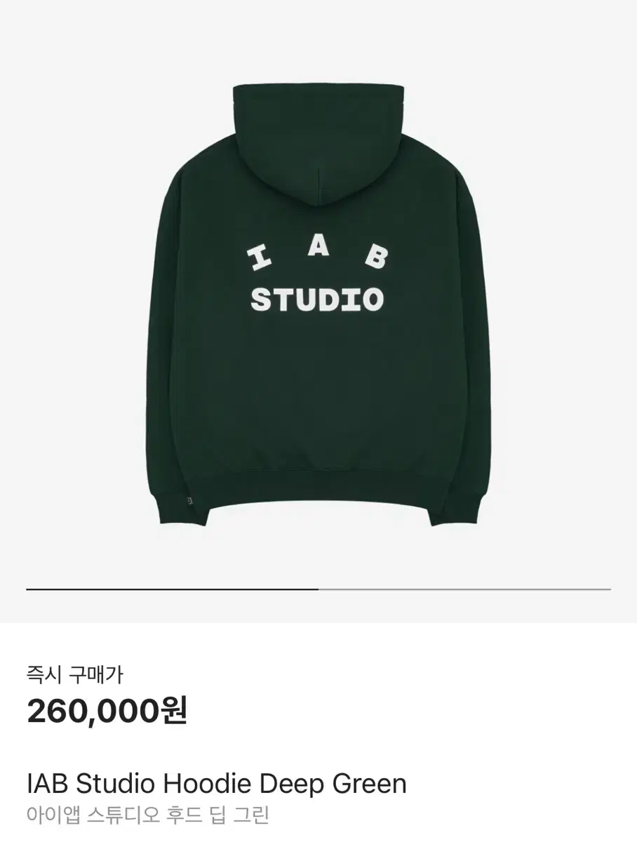 IAB STUDIO HOODIE XXL GREEN 판매합니다