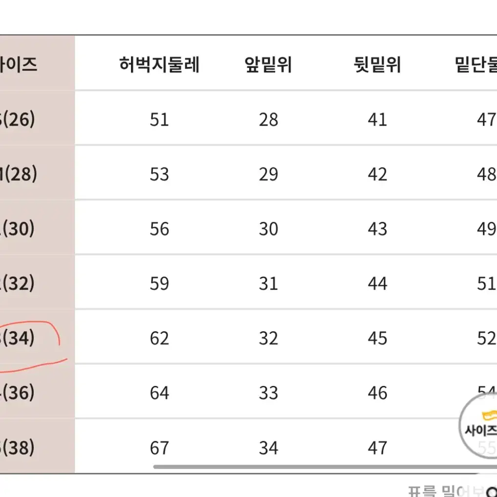 빅사이즈 로미스토리 부츠컷 청바지