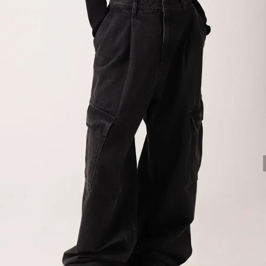 어반드레스 Side Big Cargo Pants 카고 와이드 흑청 팬츠