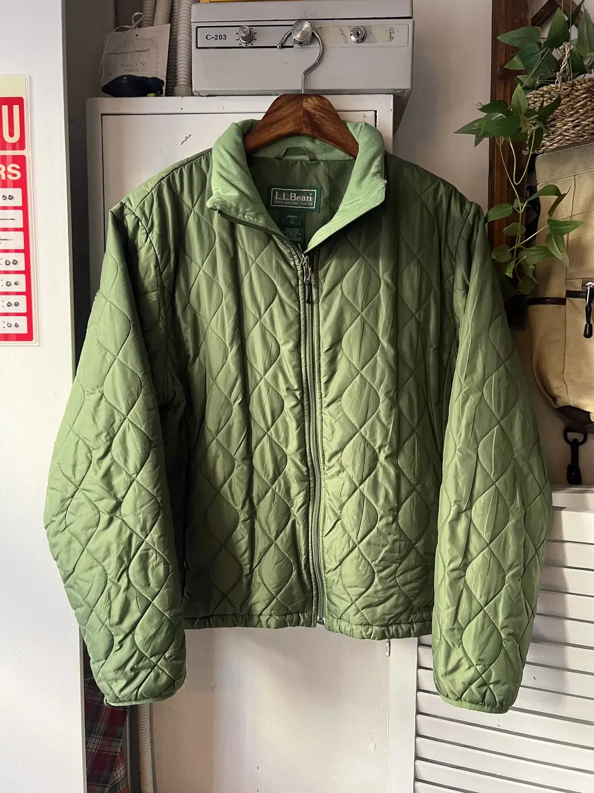 [L]L.L.Bean 엘엘빈 빈티지 그린 퀄팅 패딩