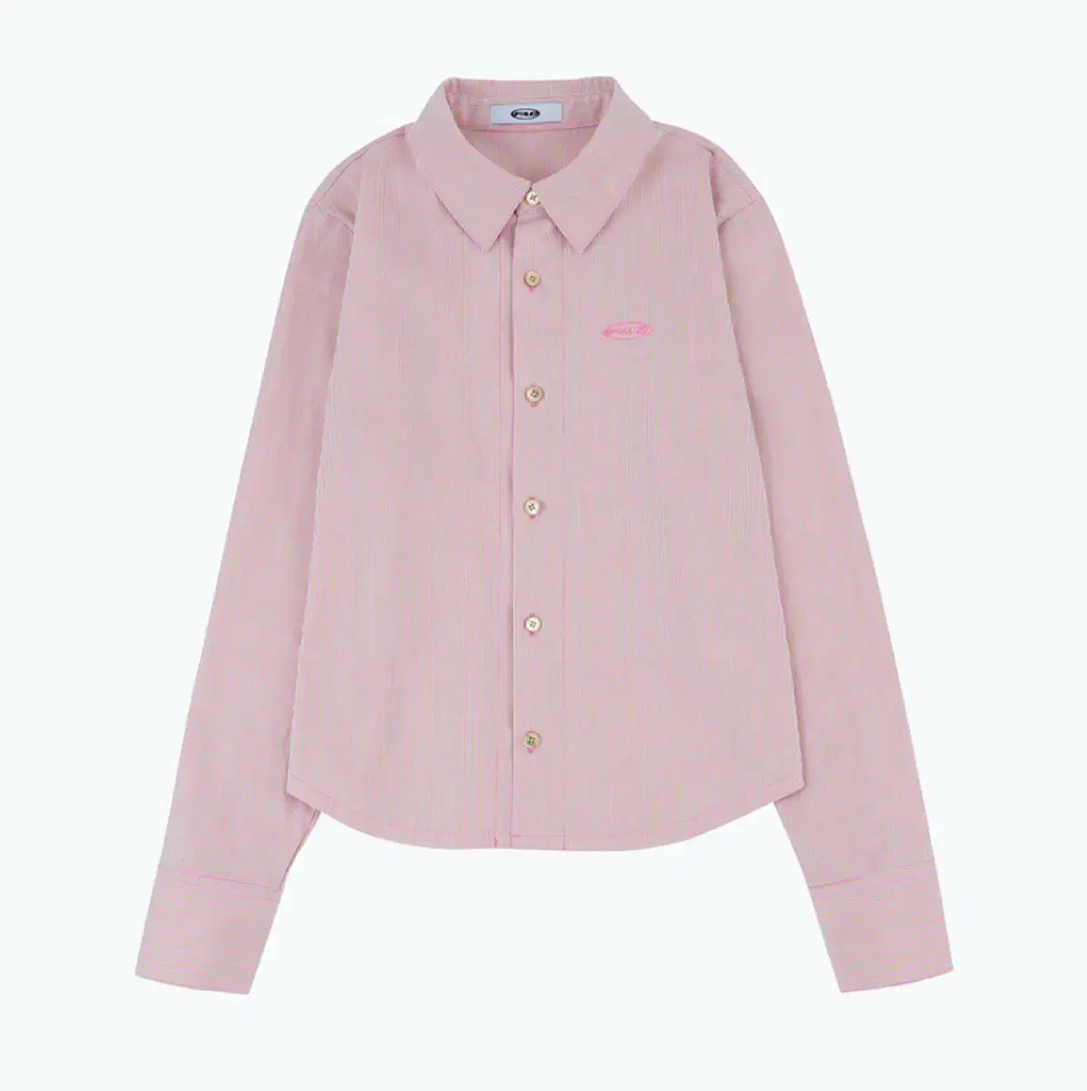 FAD 에프에이디 Crop Shirts Stripe Pink