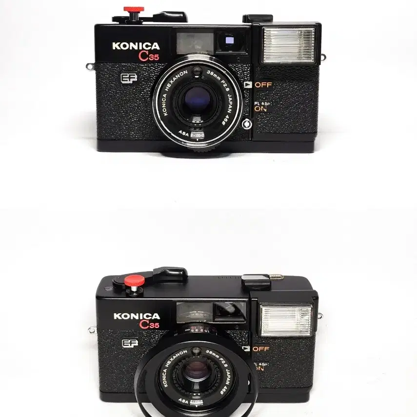 KONICA C35 EF. 필름카메라. 정상작동. 깨끗함.