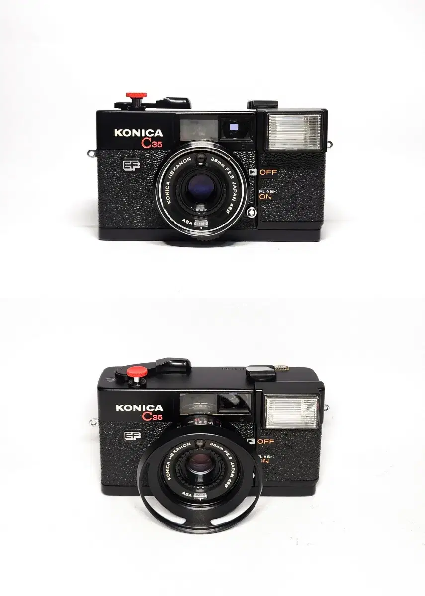 KONICA C35 EF. 필름카메라. 정상작동. 깨끗함.