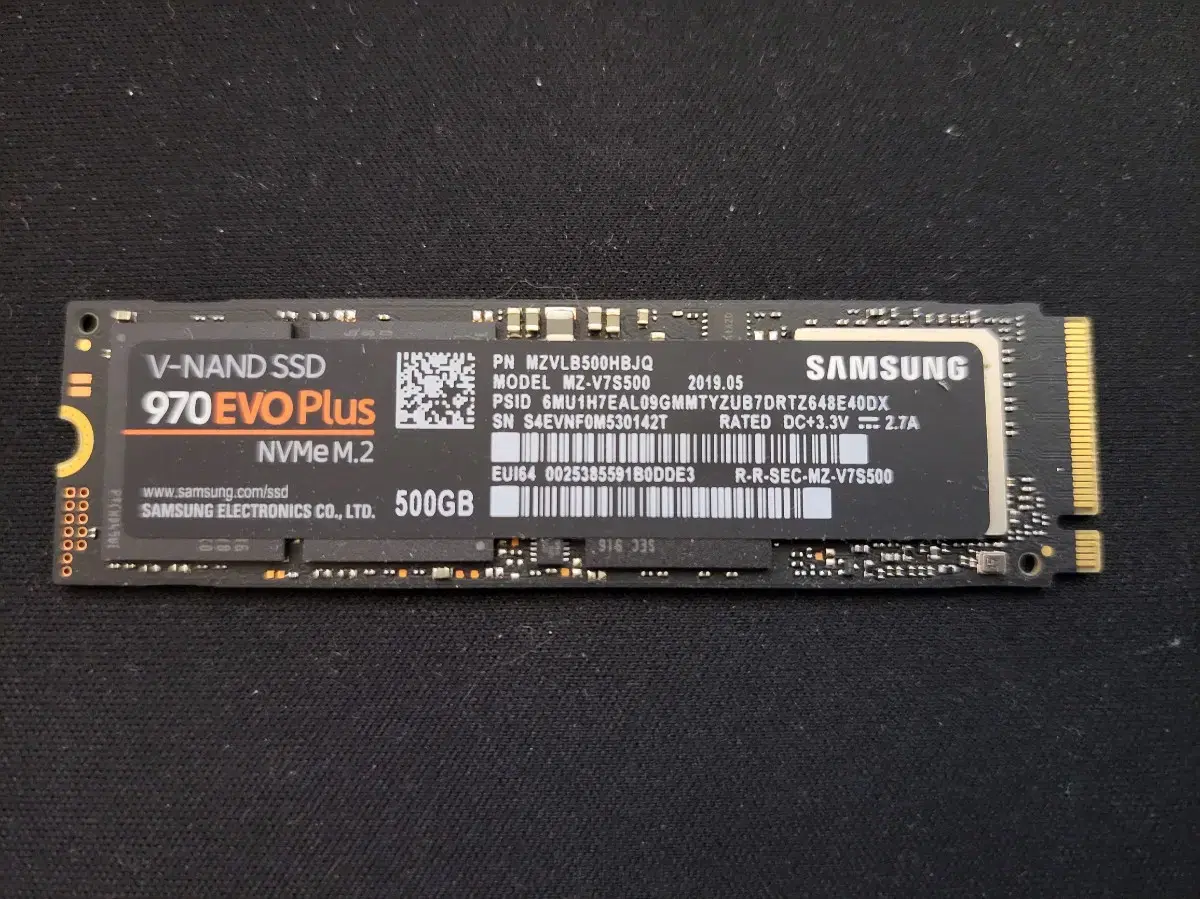 컴퓨터 저장장치 삼성 970EVO PLUS NVME SSD 500GB