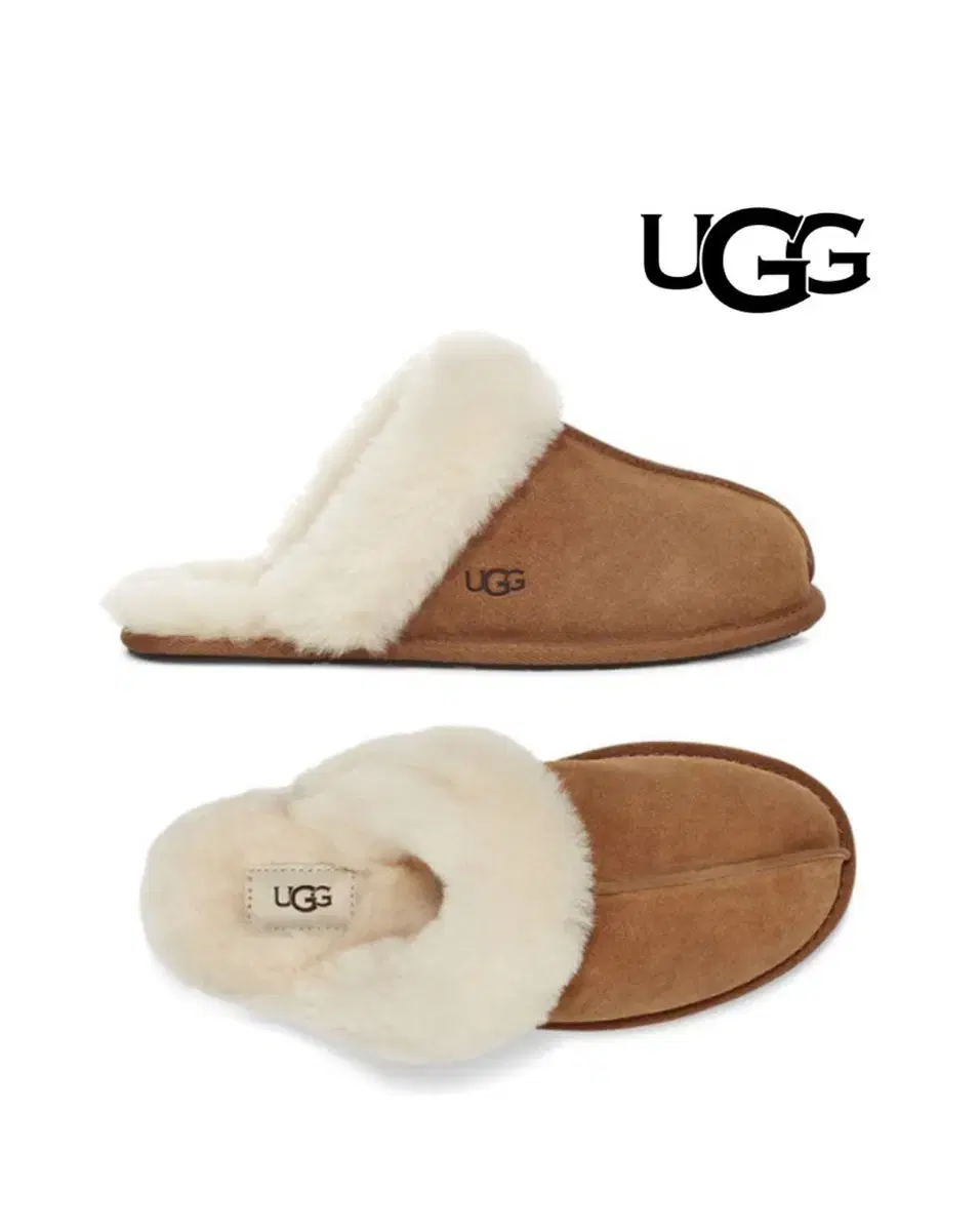 미국 어그 ugg 슬리퍼 스커페트2 체스넛 쉽스킨 슬리퍼 37