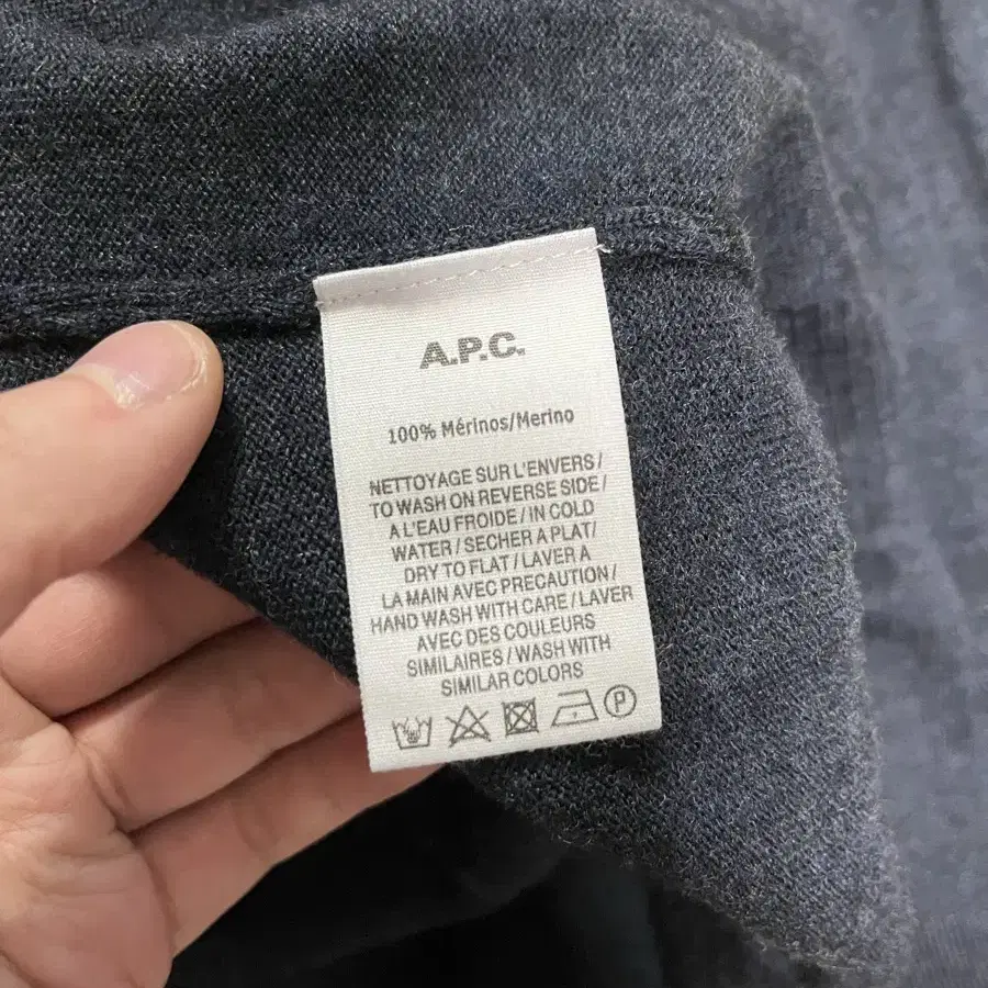 A.P.C. 아페쎄 메리노울 터틀넥 네이비 XL