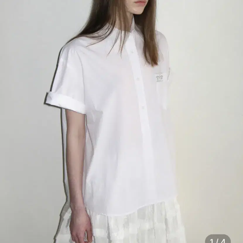 시눈 HALF SLEEVE COTTON SHIRT (WHITE)