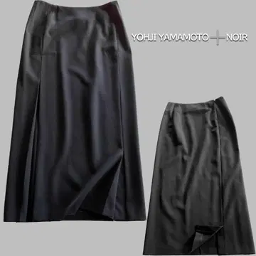 요지 야마모토 요지 야마모토 박스택스 롱 스커트 블랙