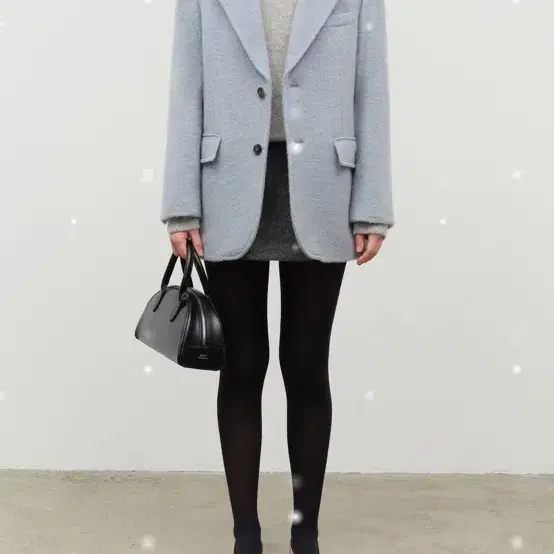 던스트 UNISEX ALPACA BLAZER COAT GREYISH