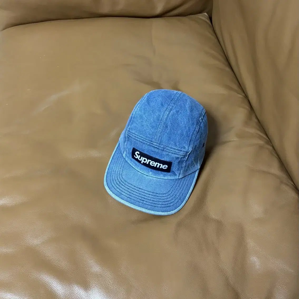 Supreme 슈프림 데님 캠프캡 모자 23fw Washed Denim