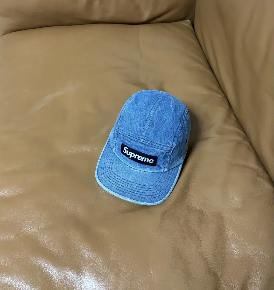 Supreme 슈프림 데님 캠프캡 모자 23fw Washed Denim