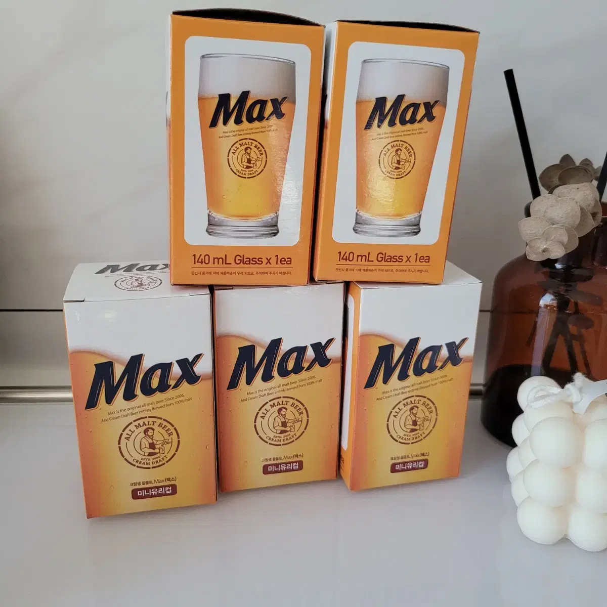 MAX 맥스 미니 한입잔 맥주잔 소맥잔 소주잔