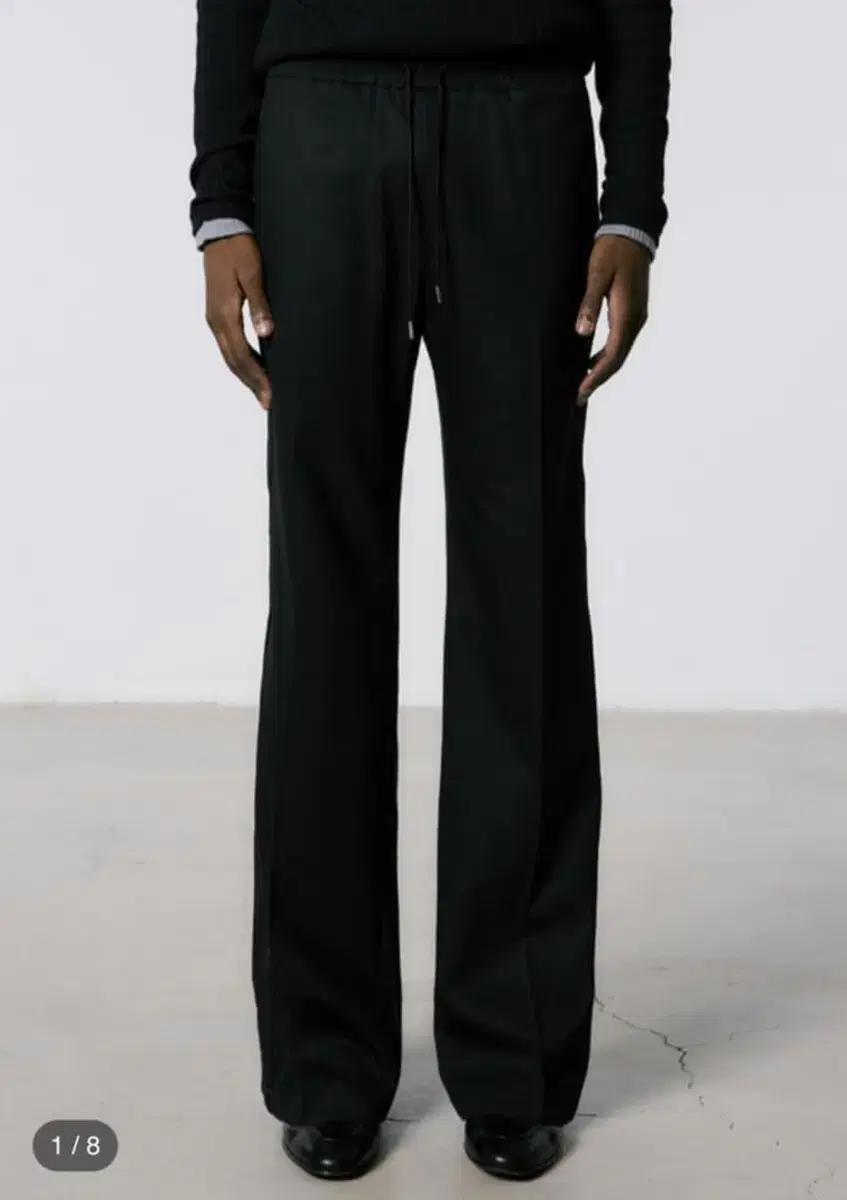 세비지 Leather Piping Track Pants - Black