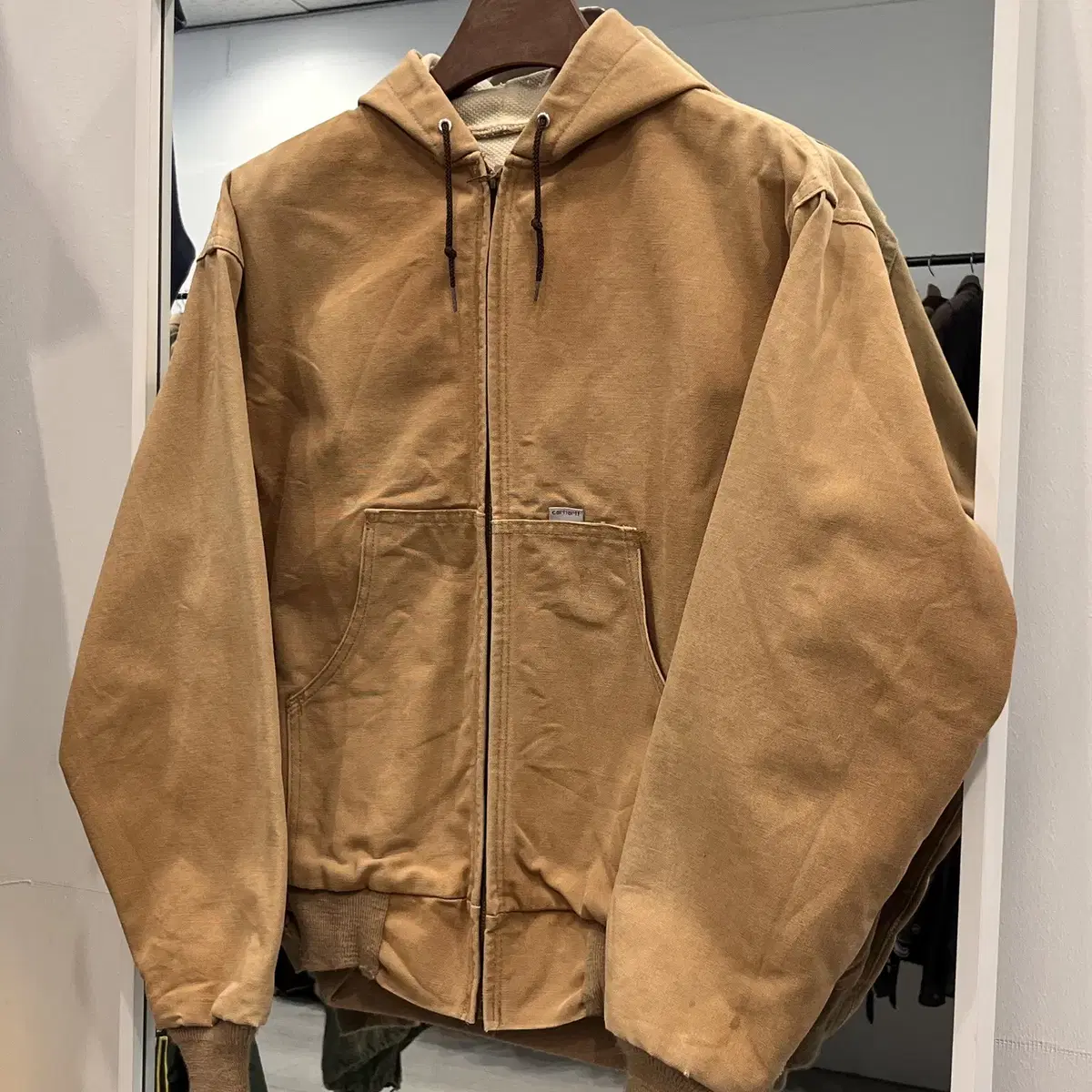 80s Carhartt 칼하트 덕 액티브 후드 워크 자켓