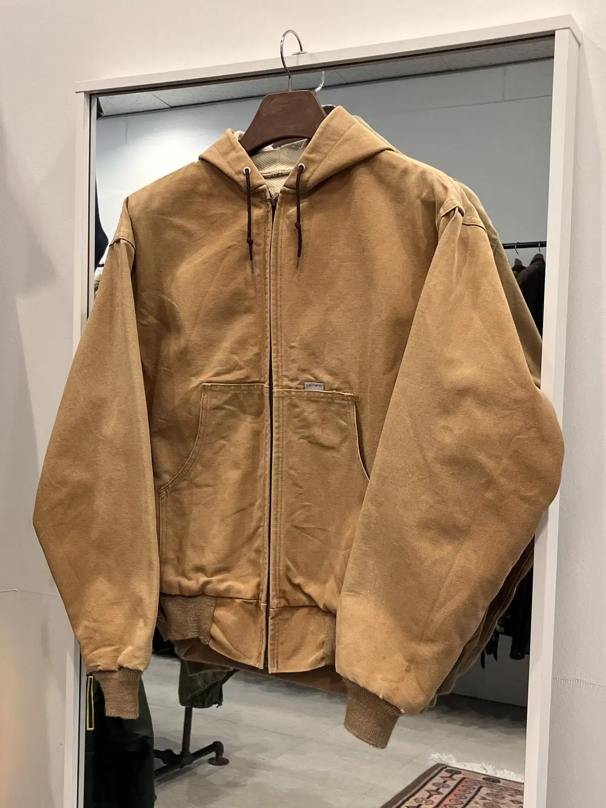 80s Carhartt 칼하트 덕 액티브 후드 워크 자켓