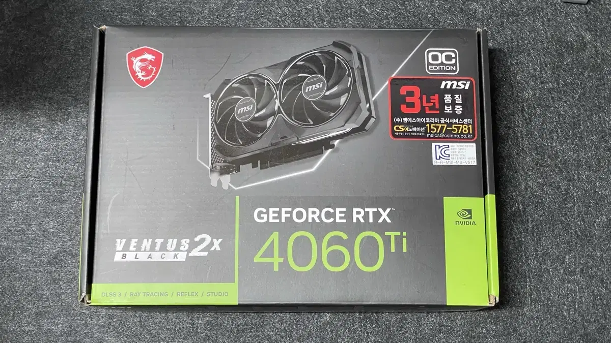 새상품) MSI RTX 4060ti 16gb