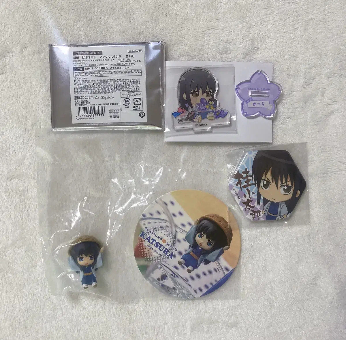 Gintama Katsura Zura Ochatomo Mini Figure Babukyara acrylic Canbadge Goods