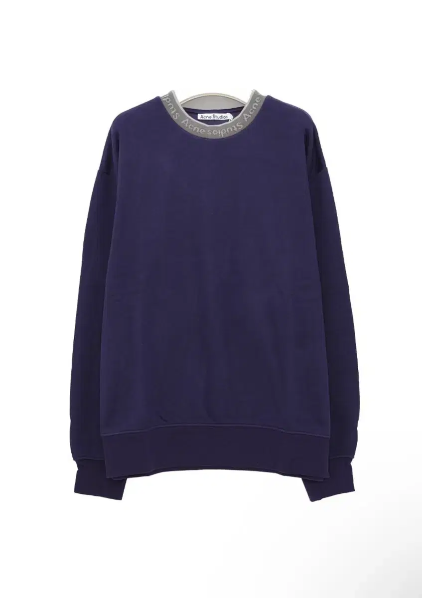 [XS] ARKNE STUDIO Men's Fulton Neck Logo Overfit Man-to-Man Navy 21FW