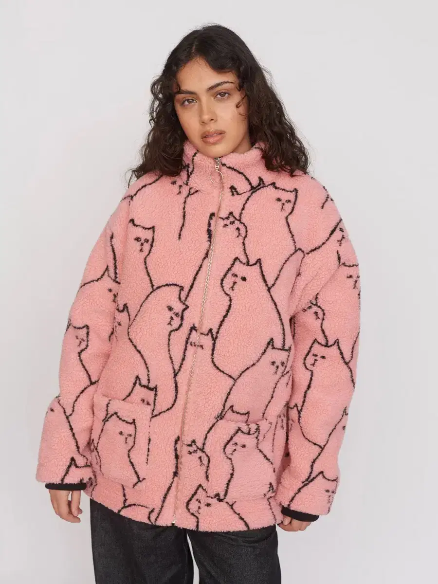 Lazy Oaf 고양이 후리스