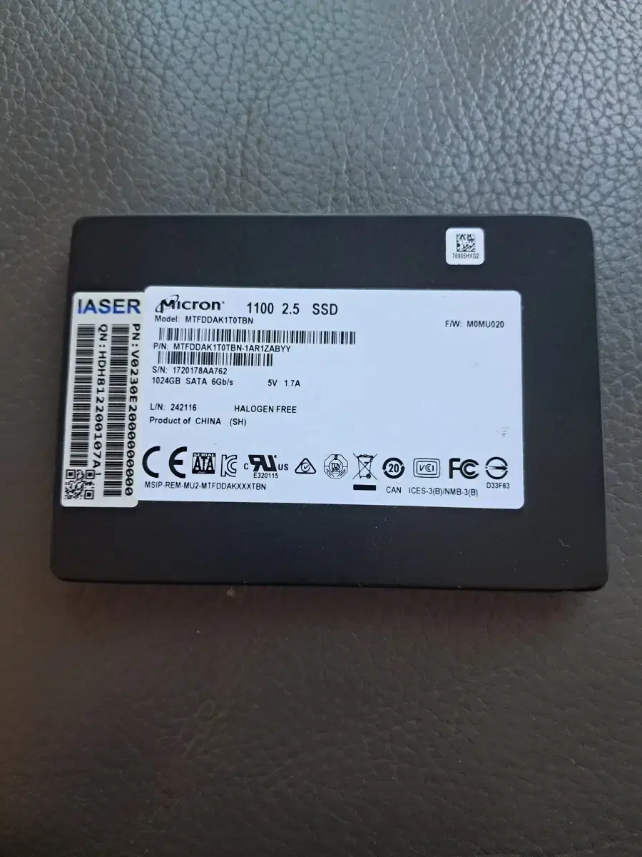 Micron 1100 1tb 2.5 ssd 팝니다