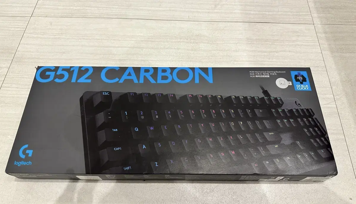 로지텍 G512 CARBON GX 블루 + G102 마우스