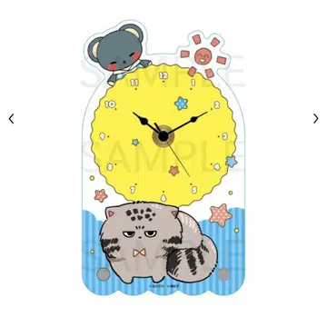 미나토상사 코인세탁소 누루고양이&신곰 아크릴 시계