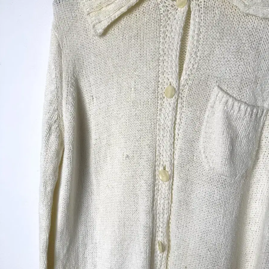 Japanese cream knit collar cardigan