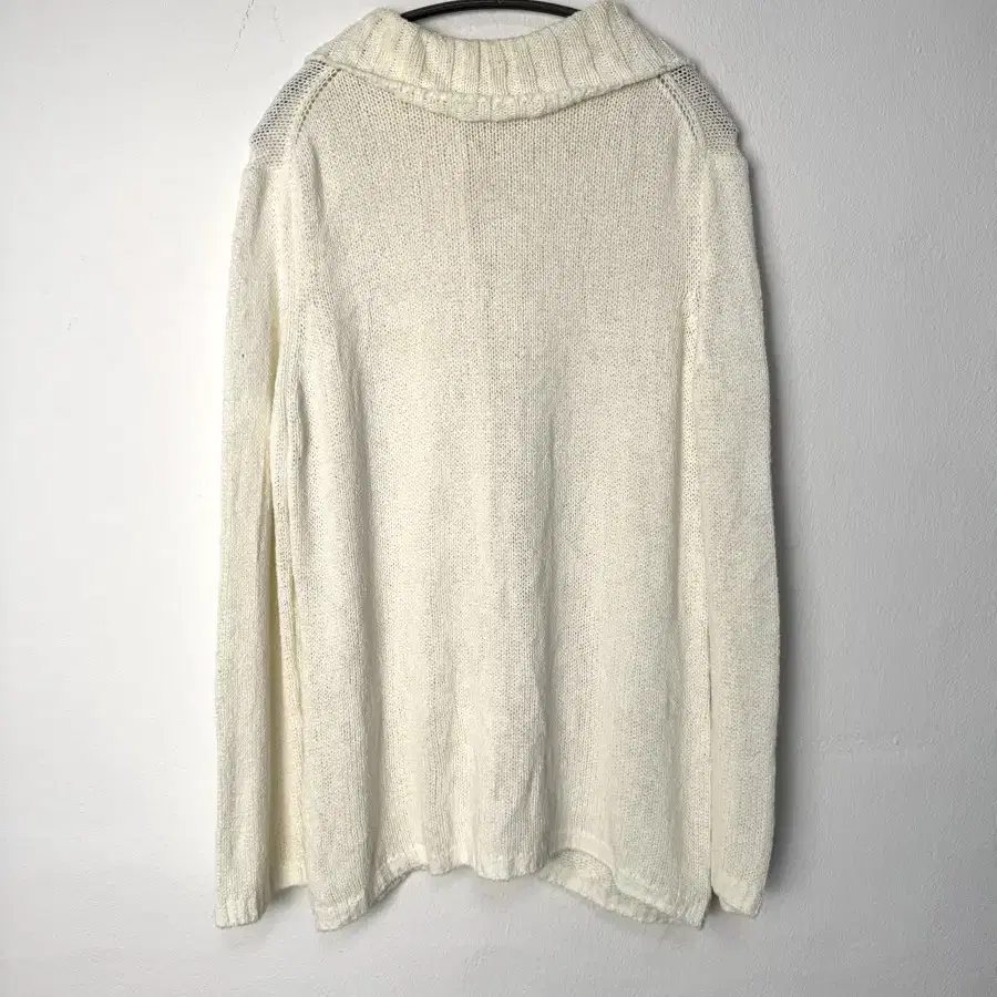 Japanese cream knit collar cardigan