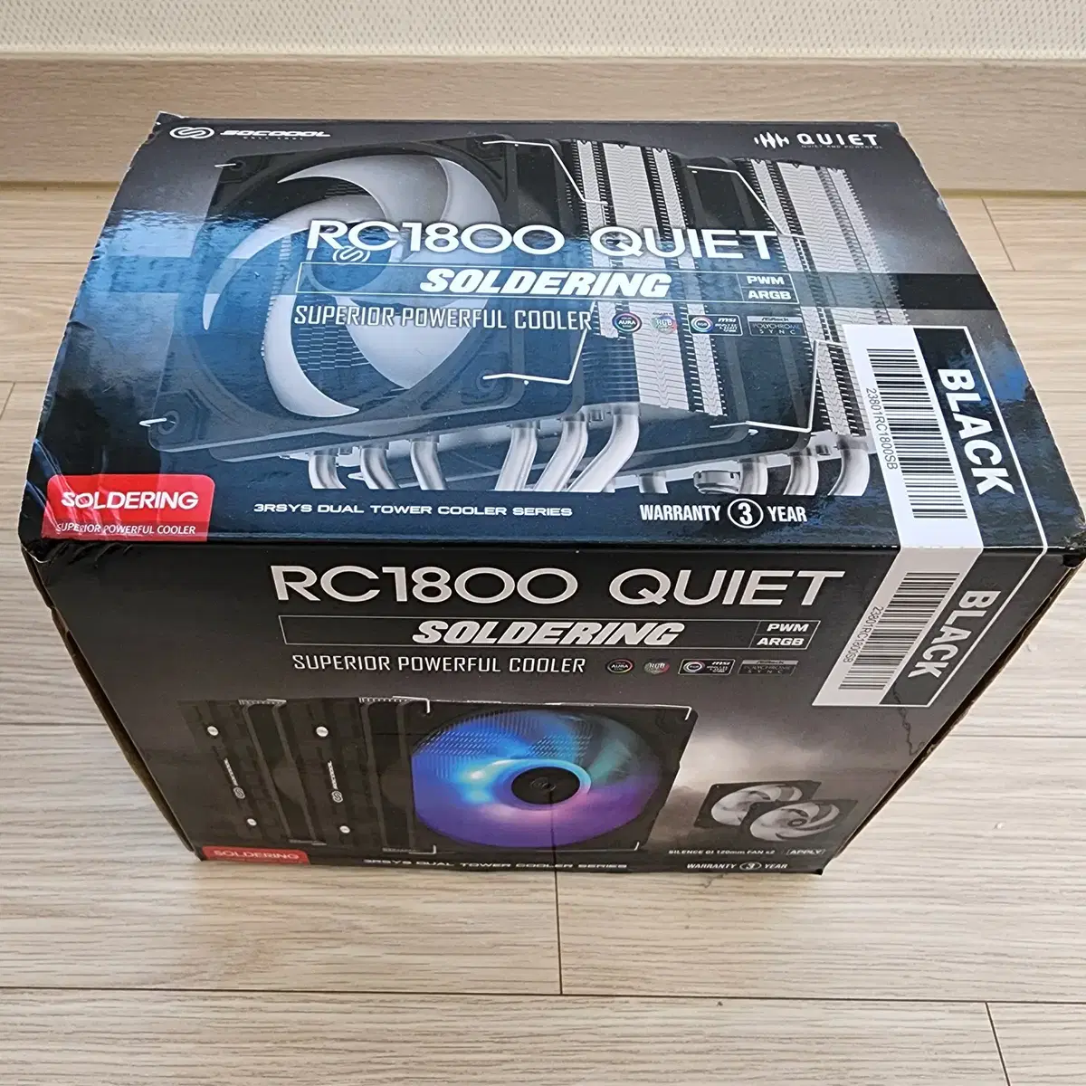 3RSYS RC-1800 Quiet 솔더링 (블랙) CPU 쿨러/ 저소음