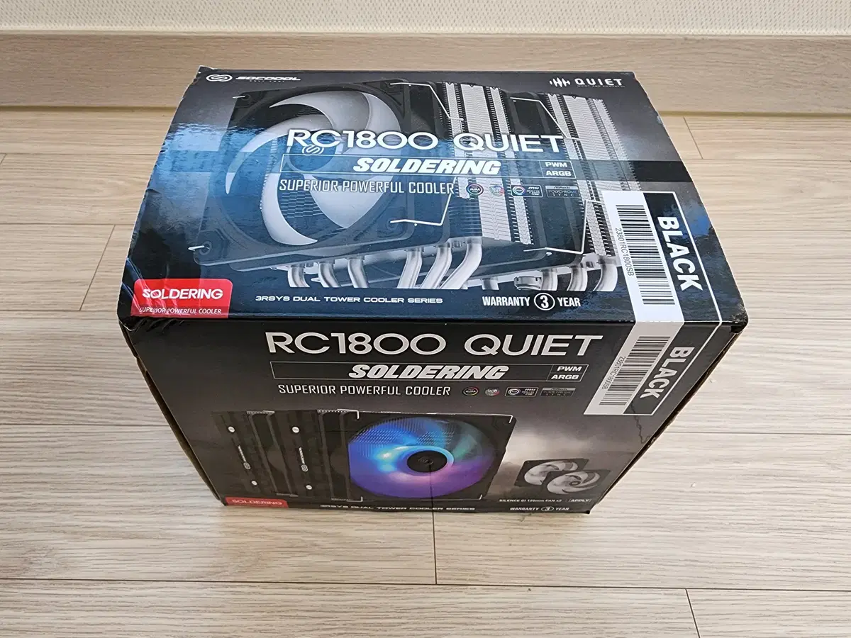 3RSYS RC-1800 Quiet 솔더링 (블랙) CPU 쿨러/ 저소음