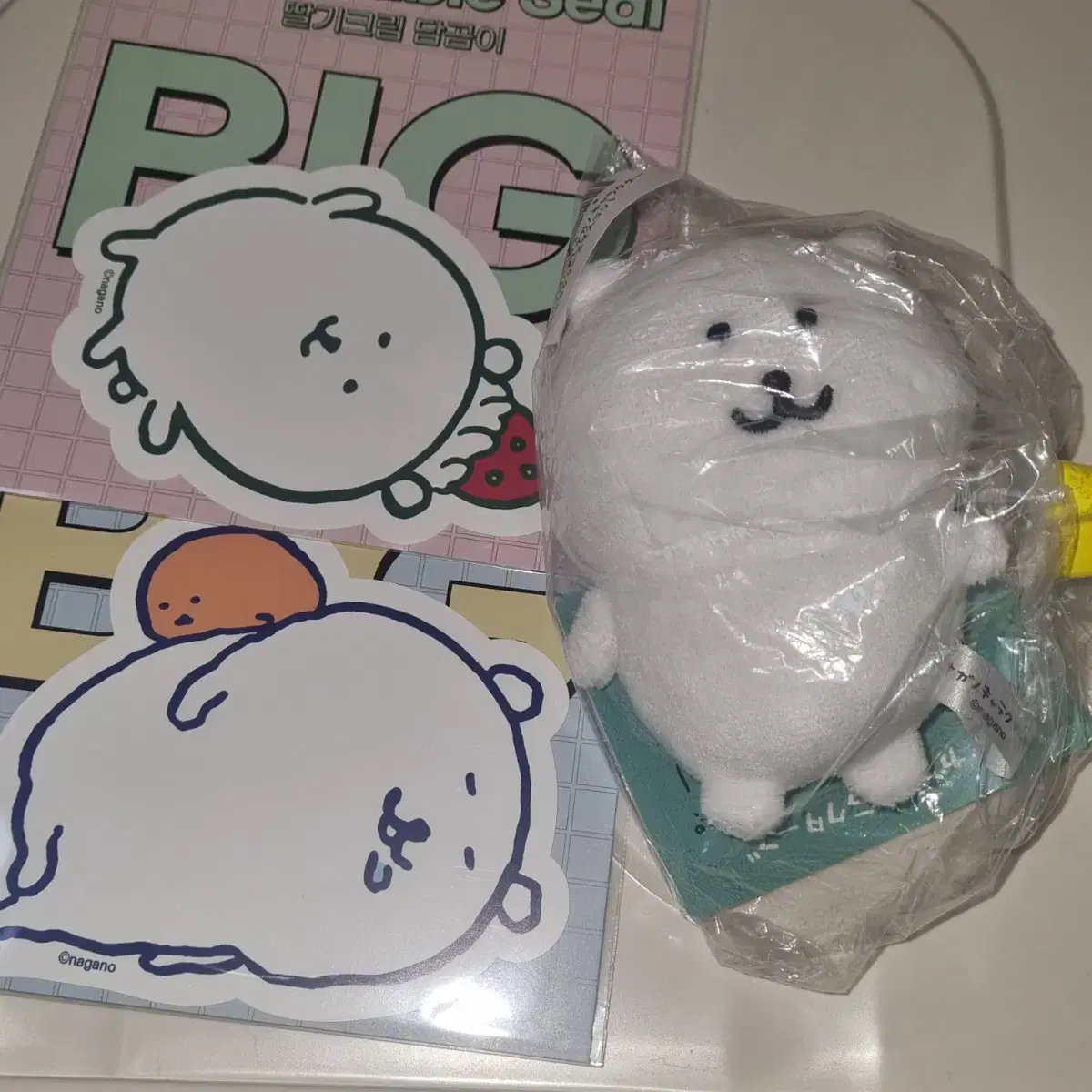 (미개봉)농담곰 기본 후류 인형+스티커 2장 일괄