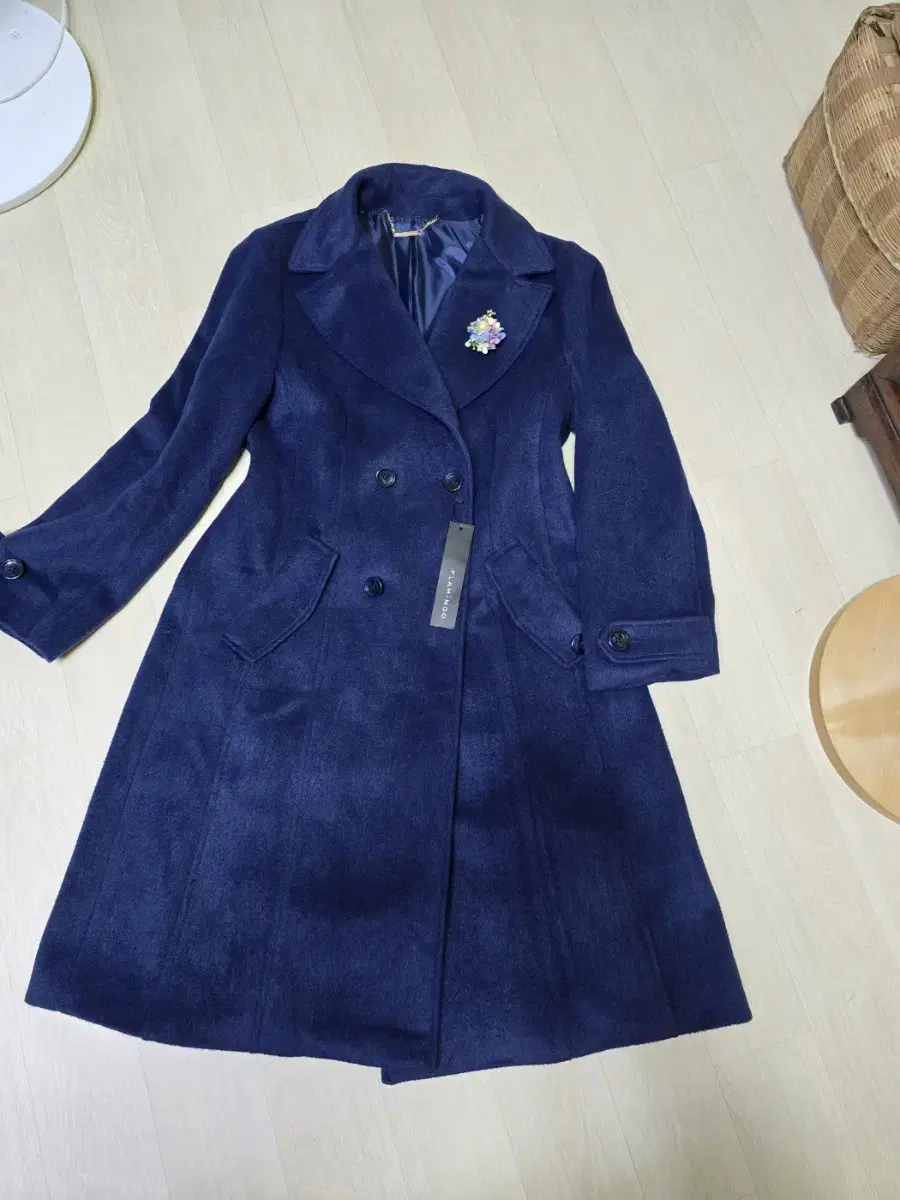 Dey/ Bridal/ Office/ Wool blend navy women's coat