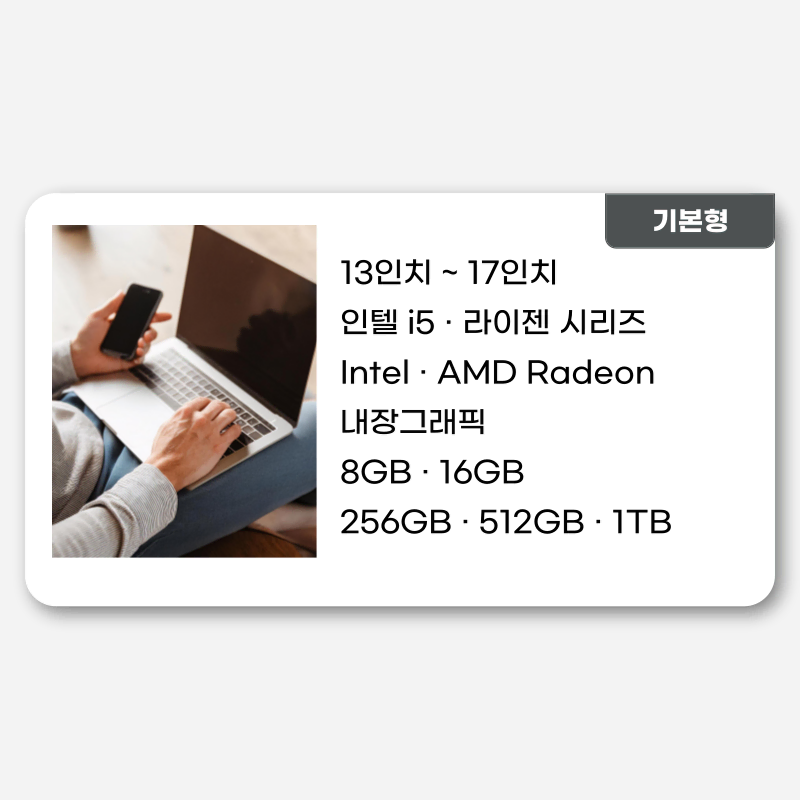 [대여]사무용노트북15인치 인강 행사 병원 기본형 렌탈 임대 인천 경기