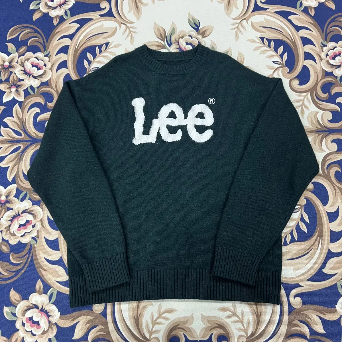 (XL)LEE 빅로고 니트(다크그린)