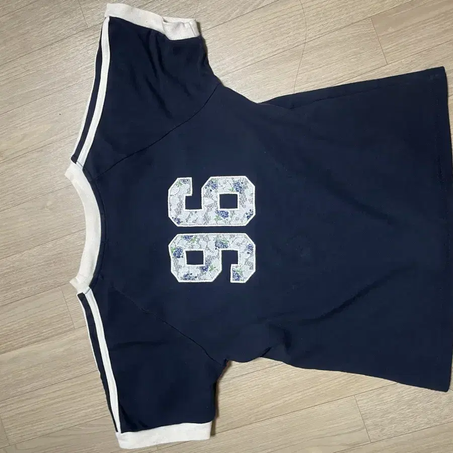 락케이크 반팔 Sports 96 Lace Crop Top - Navy