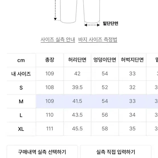 필로그램 셀비지 데님팬츠