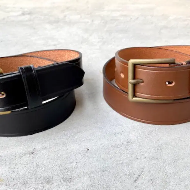 타임원클로딩 벨트 블랙 1 3/8 Inch Solid Brach belt