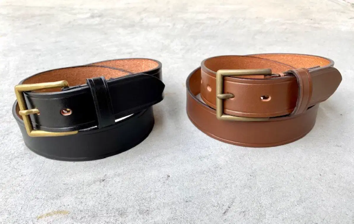 타임원클로딩 벨트 블랙 1 3/8 Inch Solid Brach belt