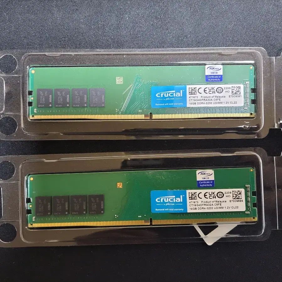 CRUCIAL DDR4 3200 32GB(16GB 2개)