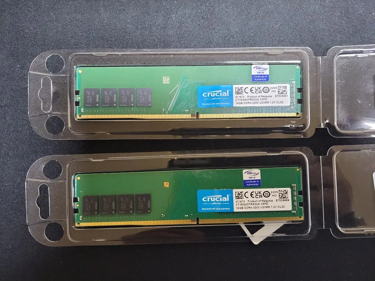 CRUCIAL DDR4 3200 32GB(16GB 2개)