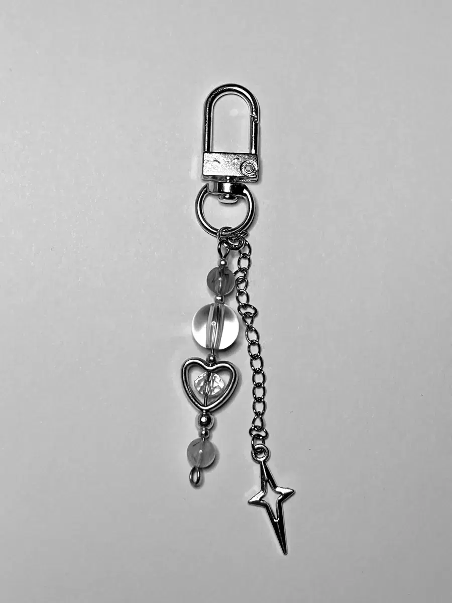 Silver heart keyring