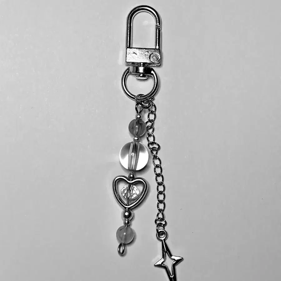 Silver heart keyring