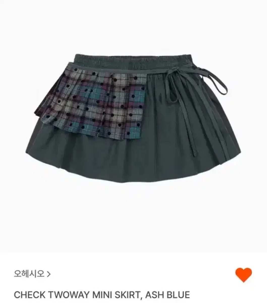 오헤시오 CHECK TWOWAY MINI SKIRT, ASH BLUE